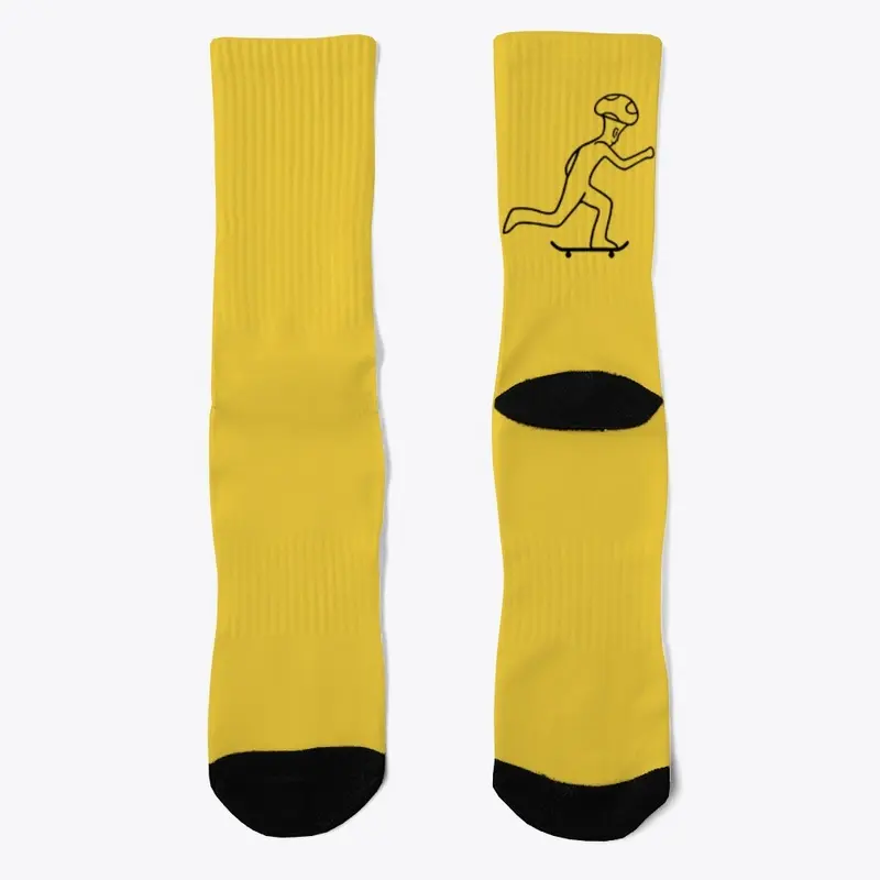 Mushroom Head Skater Crew Socks